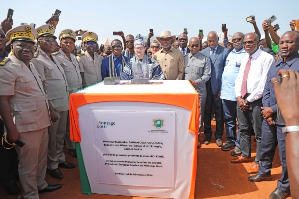 Côte d’Ivoire : Lancement des travaux de construction de la Mine d’Or Koné, la plus grande du pays