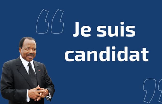 Cameroun : Paul Biya officiellement candidat pour un huitième mandat présidentiel