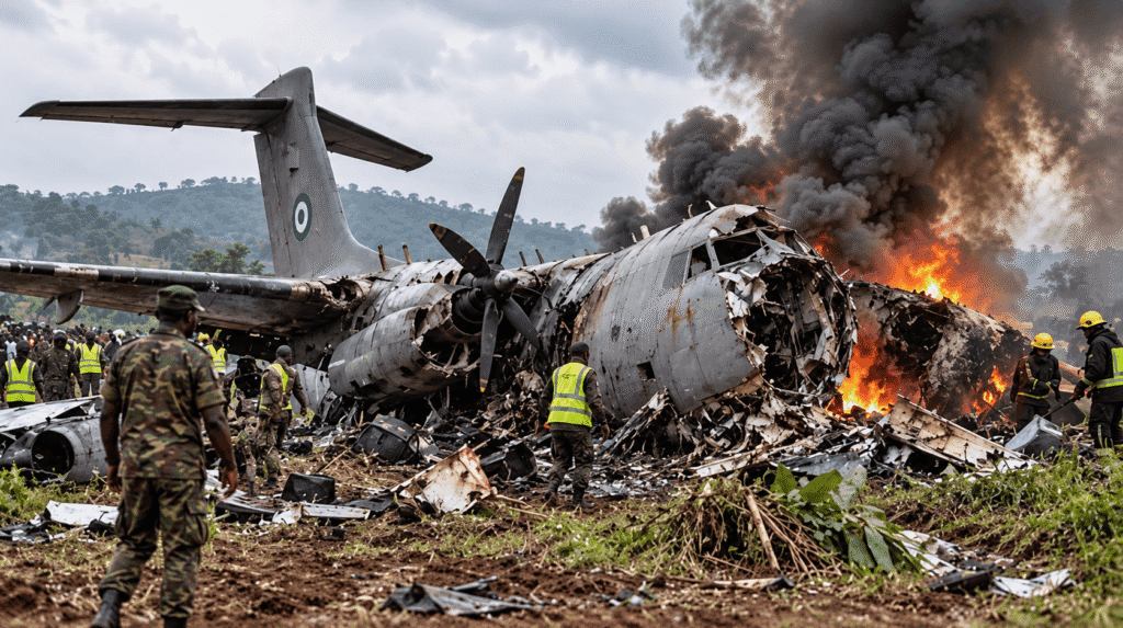 Crash d’un avion militaire au Nigeria : Le bilan définitif fait état de 25 morts, trois jours de deuil national décrétés